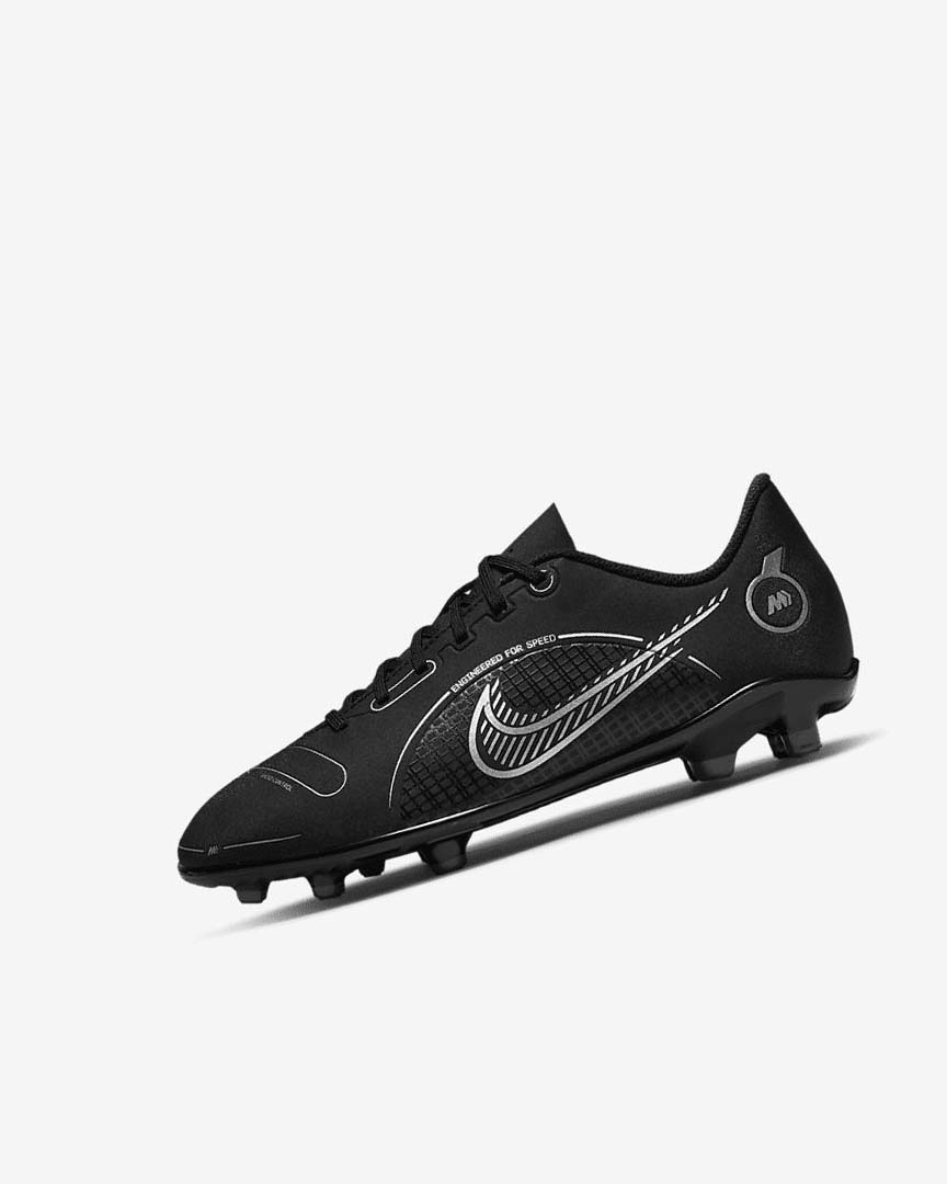 Black / Grey / Metal Silver Boys\' Nike Jr. Mercurial Vapor 14 Club MG Football Boots | UK4837