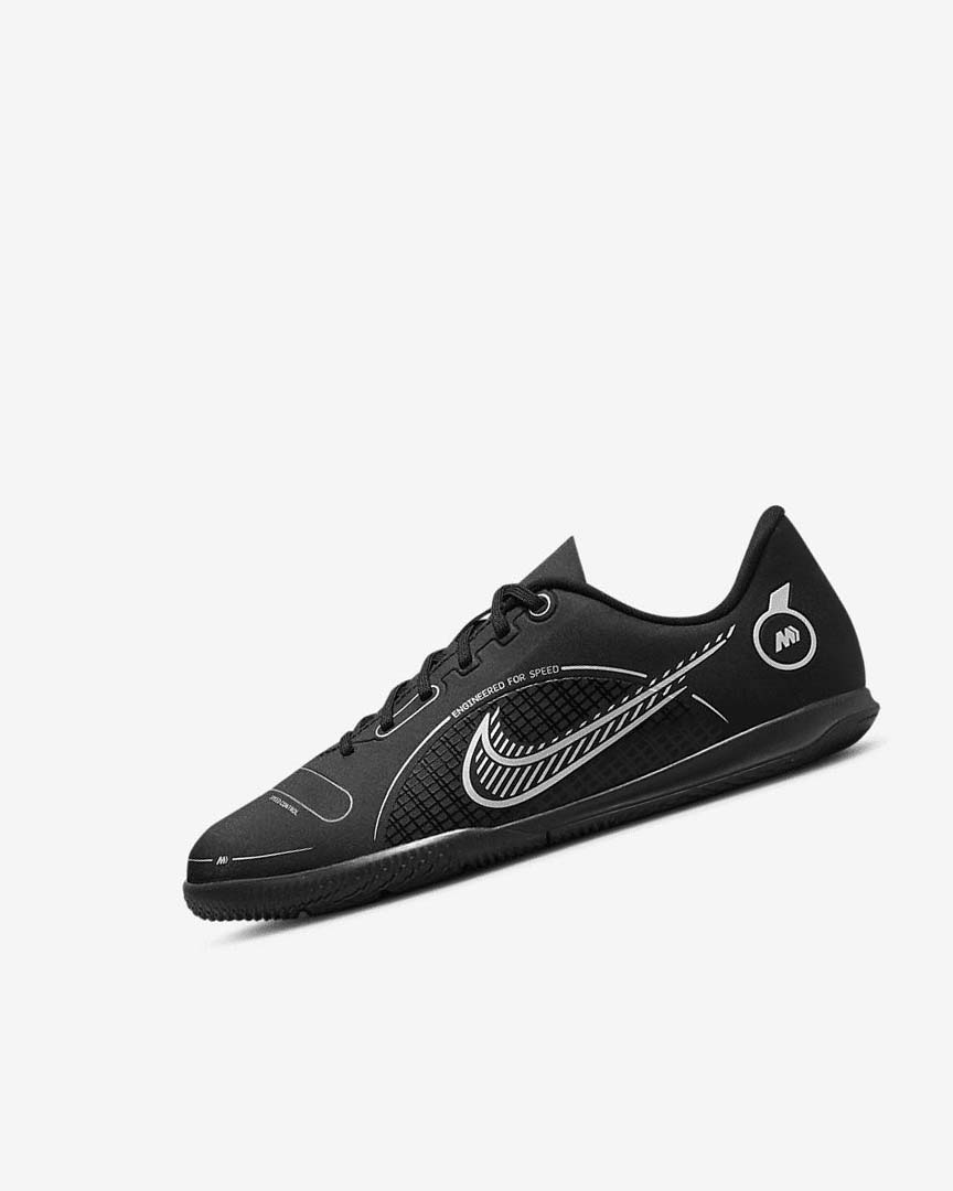 Black / Grey / Metal Silver Boys\' Nike Jr. Mercurial Vapor 14 Club IC Football Shoes | UK5216