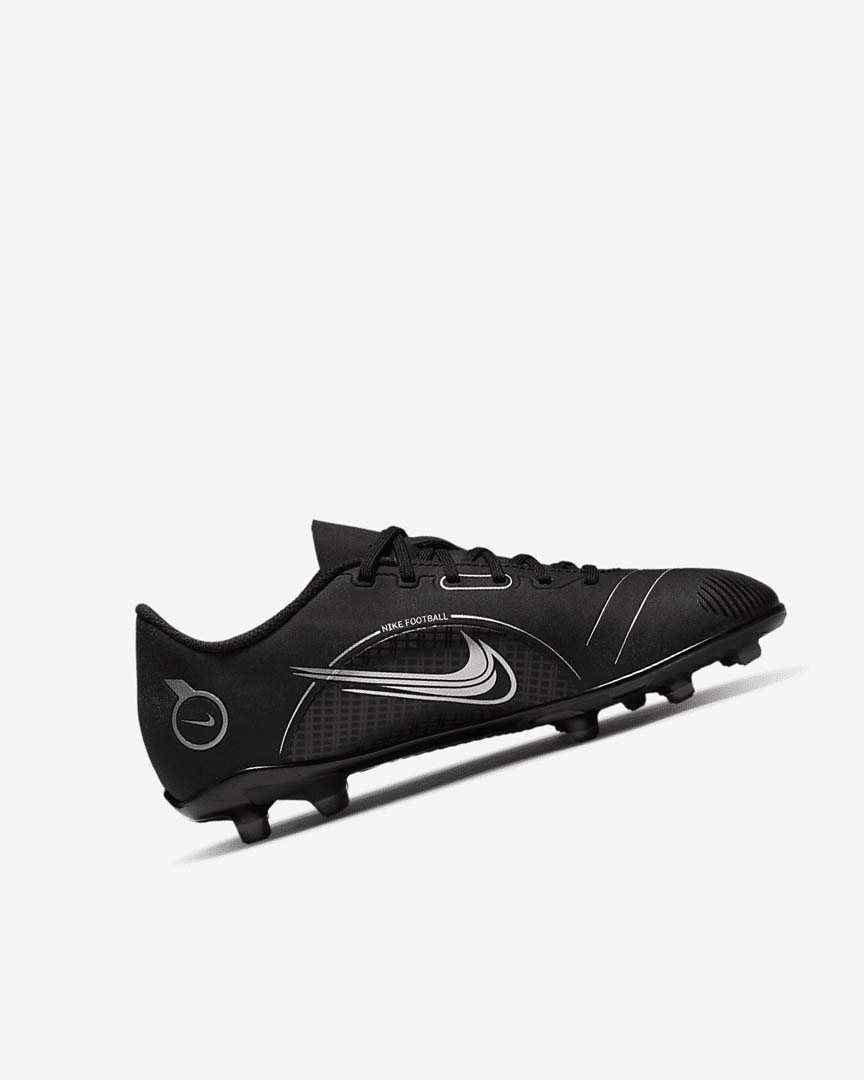 Black / Grey / Metal Silver Girls' Nike Jr. Mercurial Vapor 14 Club MG Football Boots | UK2943