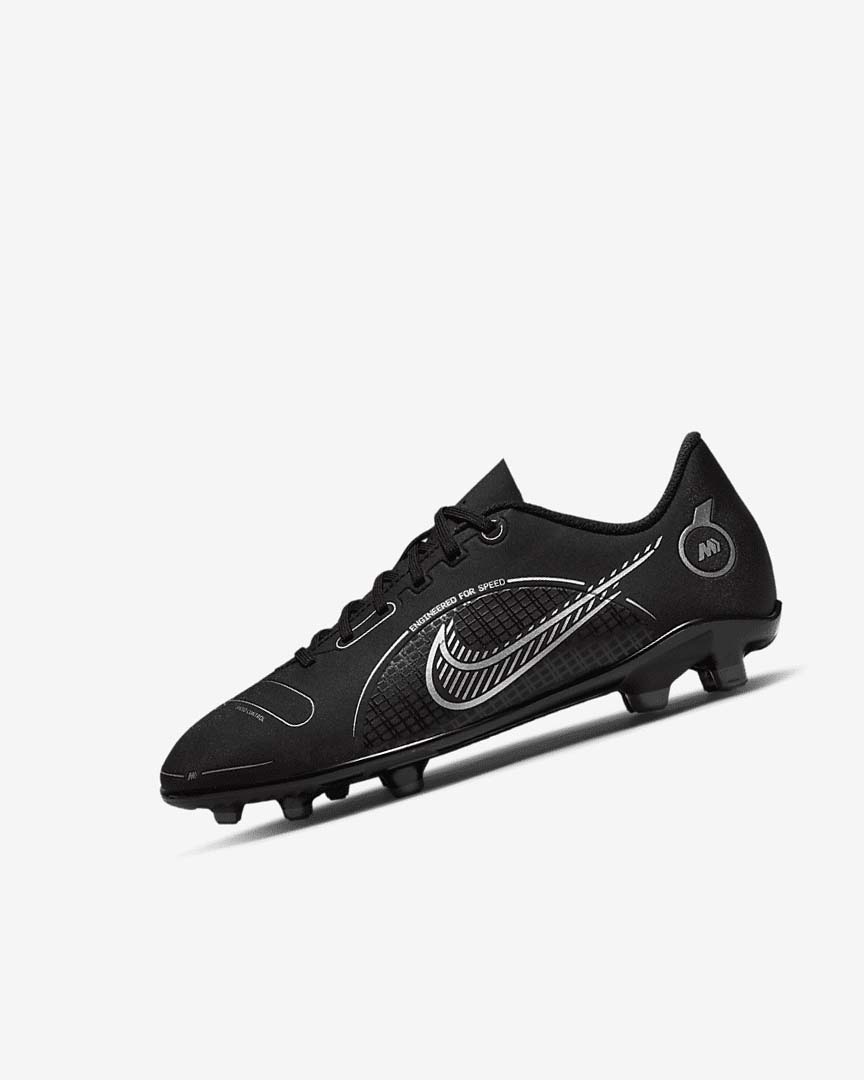 Black / Grey / Metal Silver Girls\' Nike Jr. Mercurial Vapor 14 Club MG Football Boots | UK2943