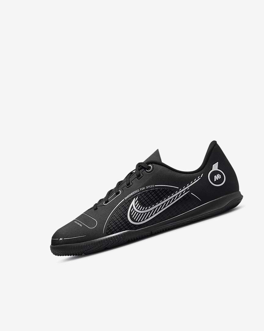 Black / Grey / Metal Silver Girls\' Nike Jr. Mercurial Vapor 14 Club IC Football Shoes | UK4857