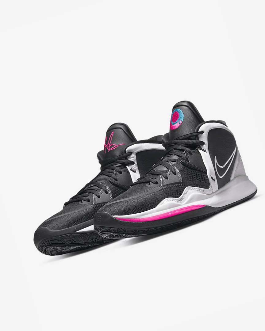 Black / Grey / Pink / White Men's Nike Kyrie Infinity Basketball Shoes | UK4712