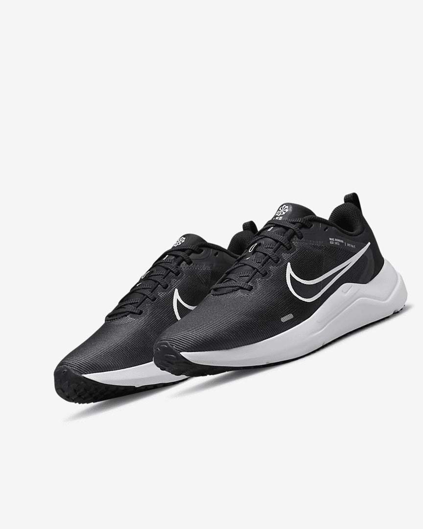 Black / Grey / Platinum / White Women's Nike Downshifter 12 Running Shoes | UK2767