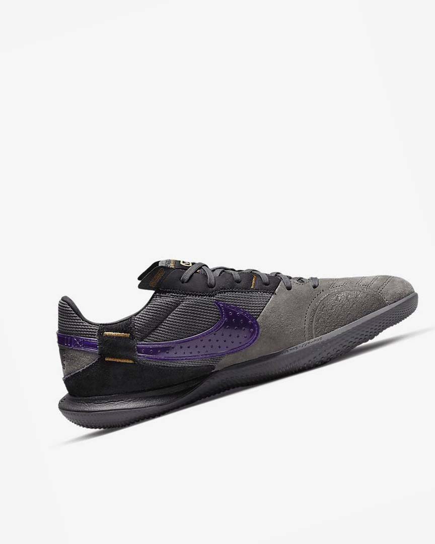 Black / Grey / Purple Men's Nike Streetgato Football Shoes | UK5092