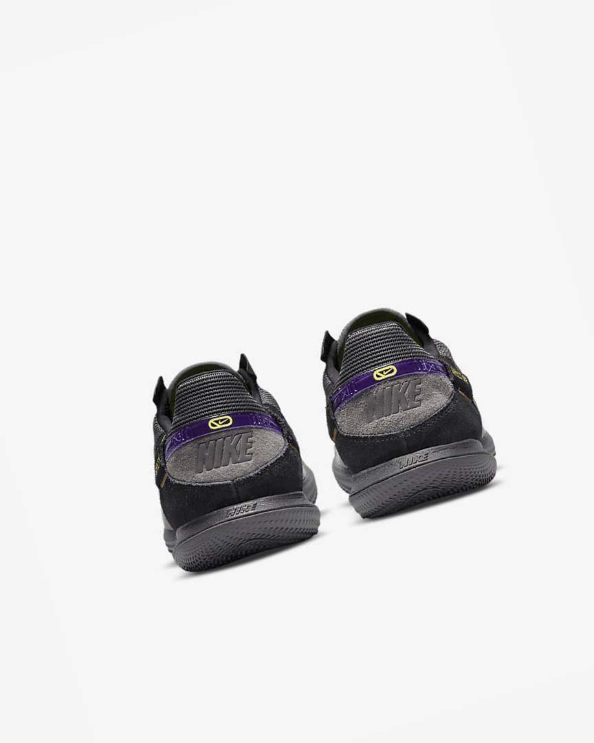 Black / Grey / Purple Men's Nike Streetgato Football Shoes | UK5092