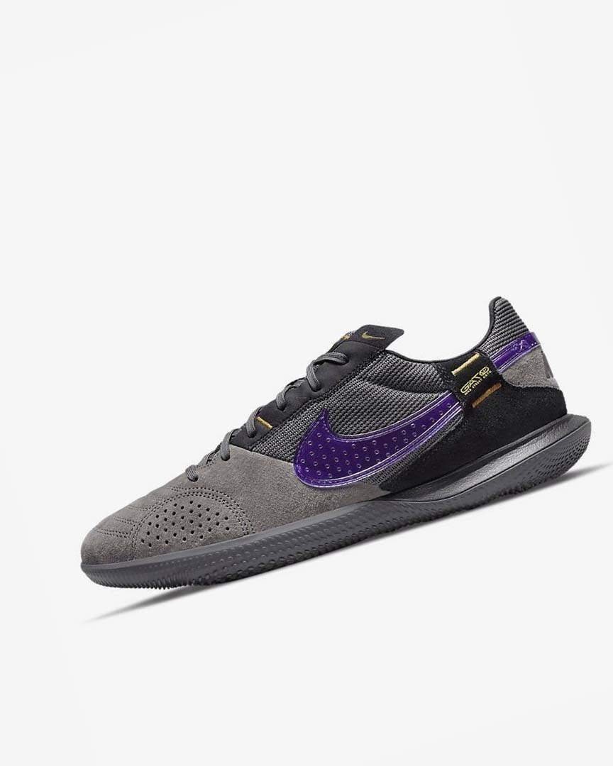 Black / Grey / Purple Men\'s Nike Streetgato Football Shoes | UK5092