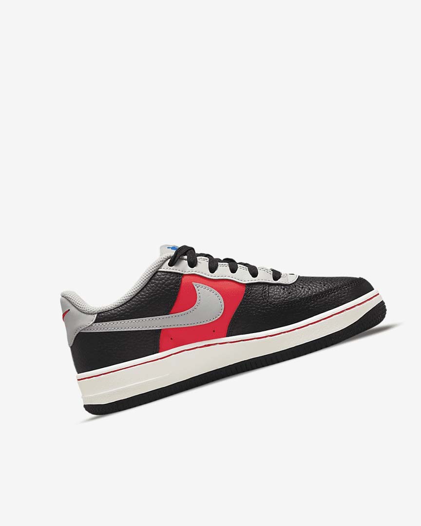 Black / Grey / Red Boys' Nike Air Force 1 EMB Sneakers | UK2554