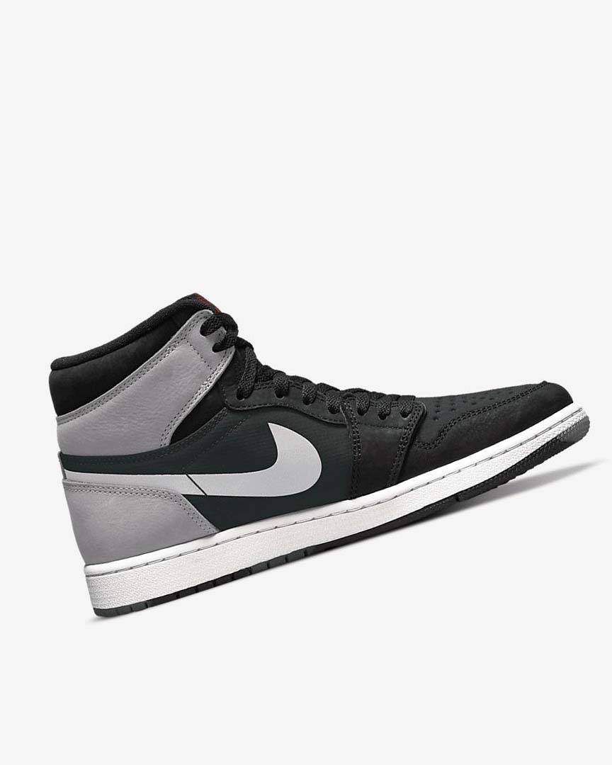 Black / Grey / Red Men's Nike Air Jordan 1 Sneakers | UK2544