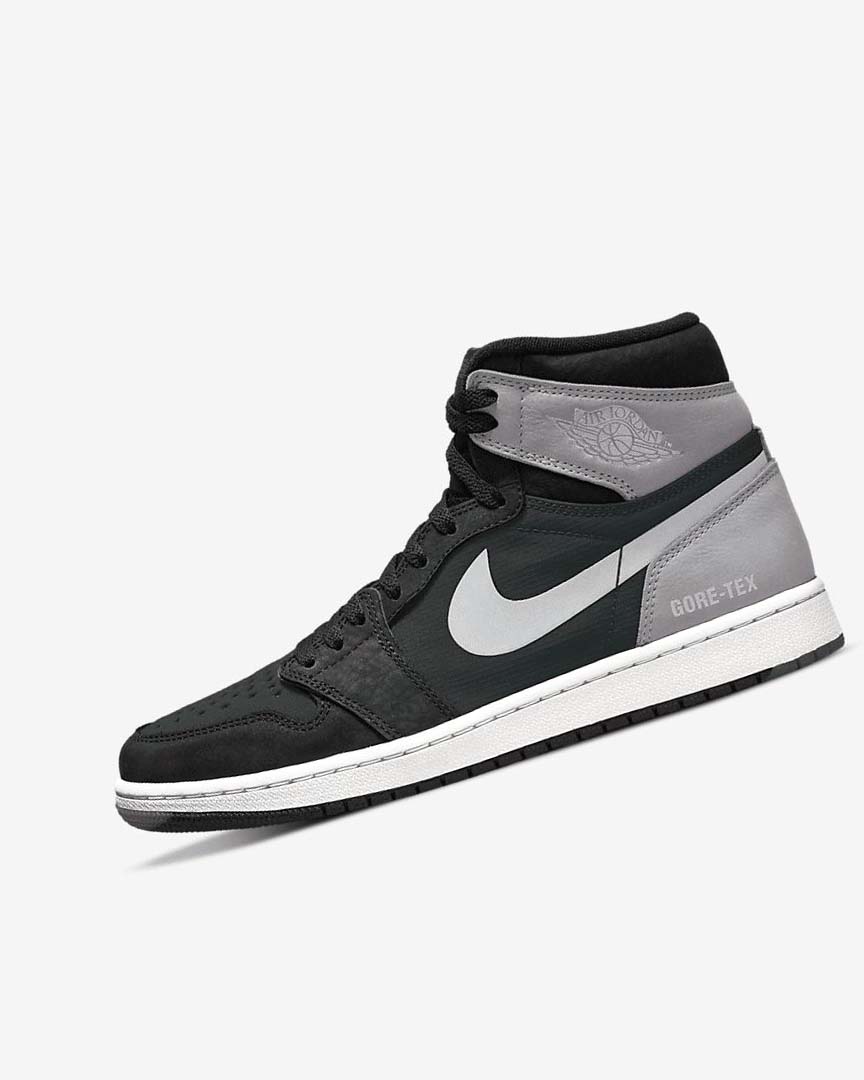 Black / Grey / Red Men\'s Nike Air Jordan 1 Sneakers | UK2544