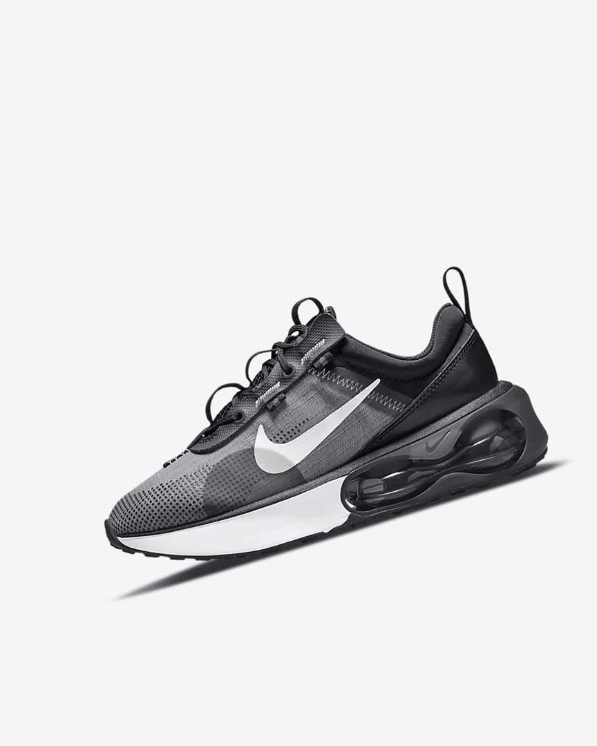 Black / Grey / White Boys\' Nike Air Max 2021 Casual Shoes | UK5198