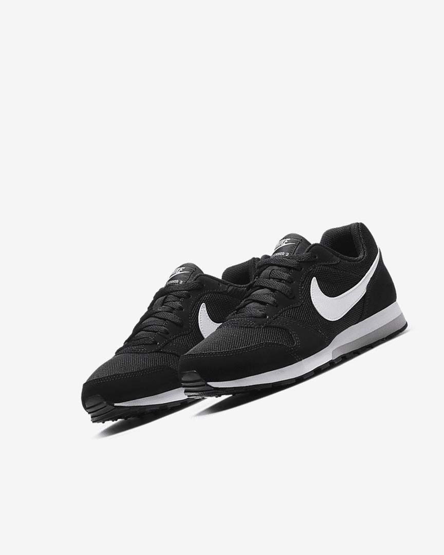 Black / Grey / White Boys' Nike MD Runner 2 Shoes | UK4969