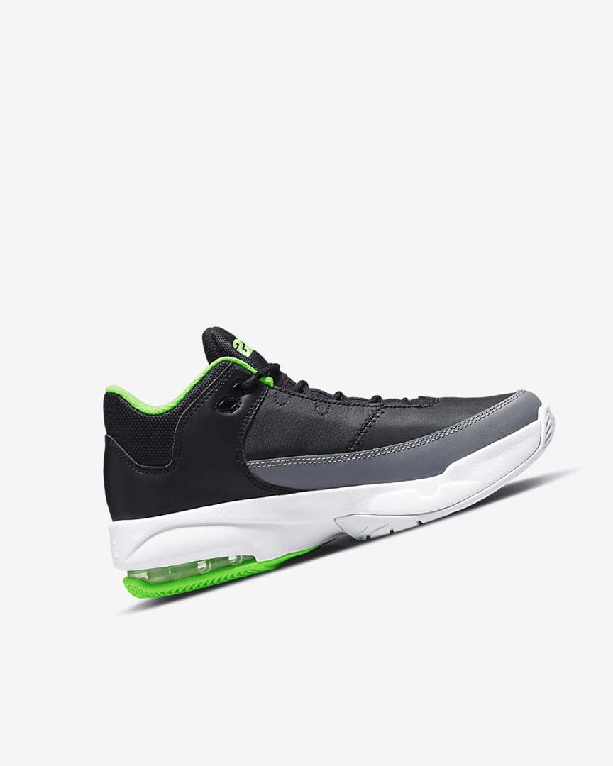 Black / Grey / White / Green Boys' Nike Jordan Max Aura 3 Basketball Shoes | UK4669