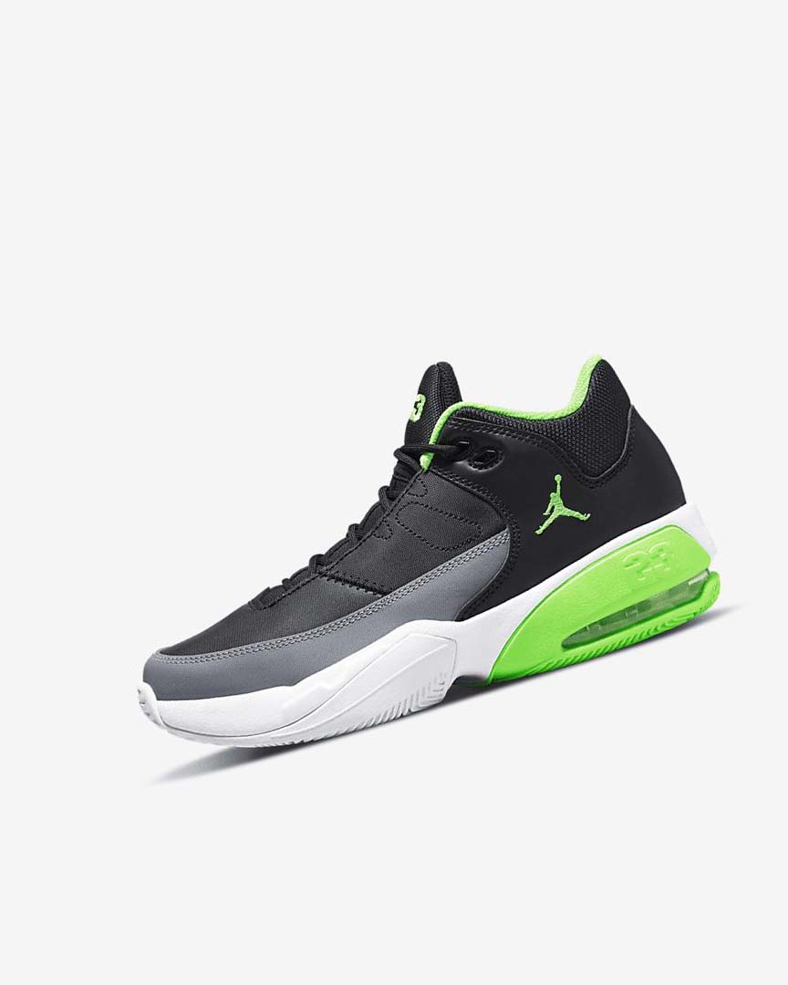 Black / Grey / White / Green Boys\' Nike Jordan Max Aura 3 Basketball Shoes | UK4669