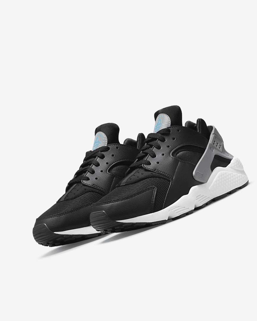 Black / Grey / White Men's Nike Air Huarache J22 Sneakers | UK4546