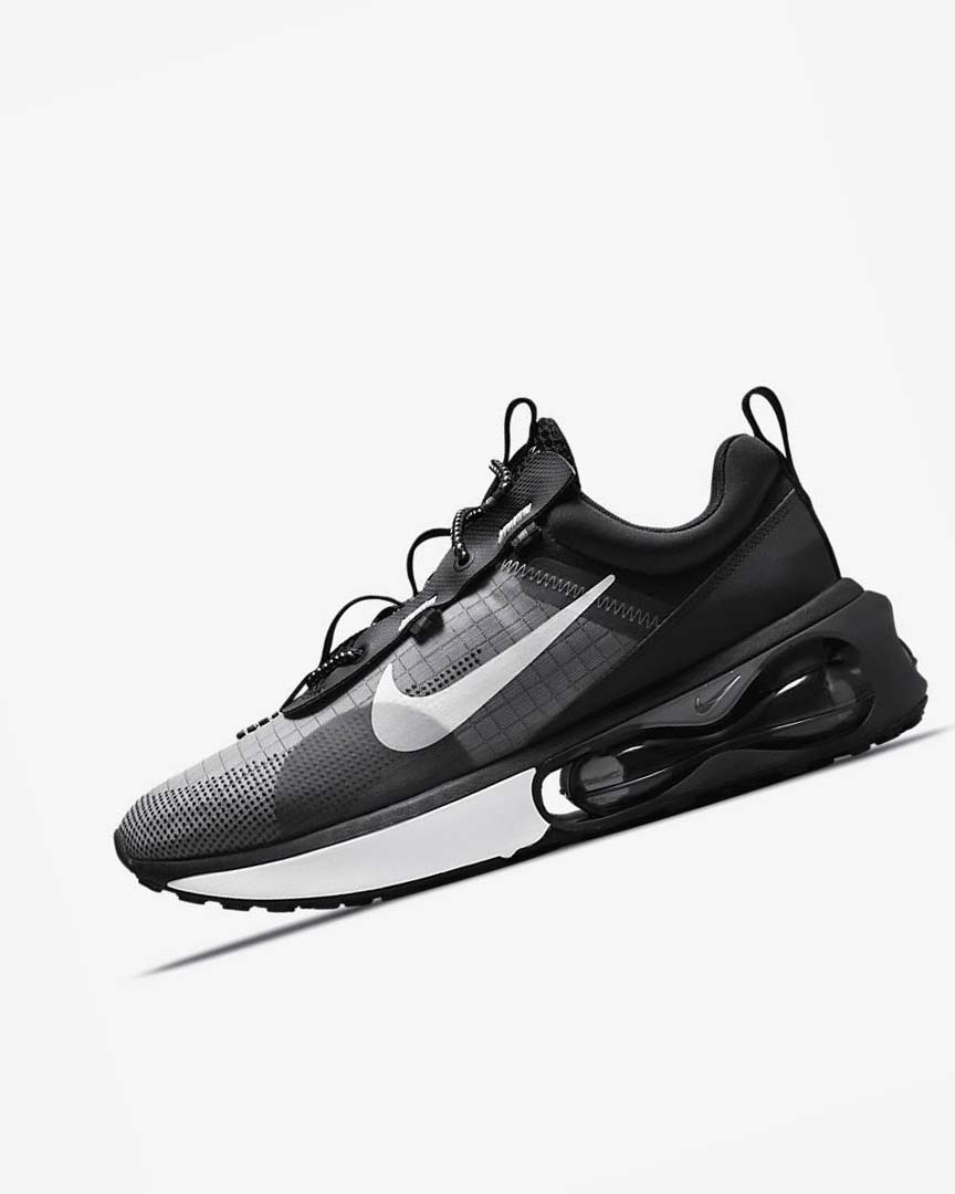 Black / Grey / White Men\'s Nike Air Max 2021 Casual Shoes | UK2856