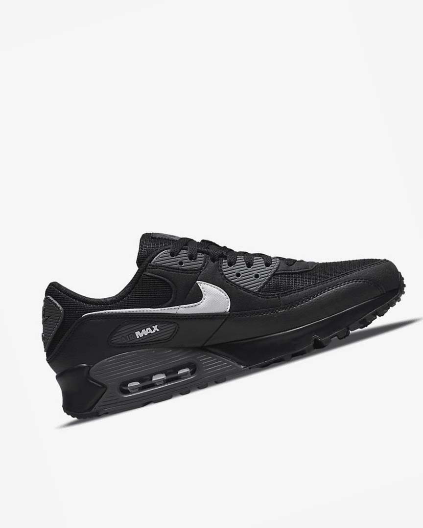 Black / Grey / White Men's Nike Air Max 90 Casual Shoes | UK4544