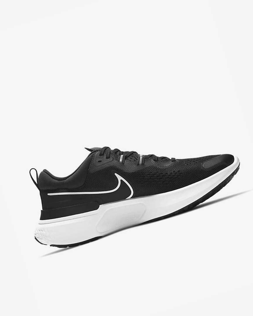 Black / Grey / White Men's Nike React Miler 2 Running Shoes | UK2216