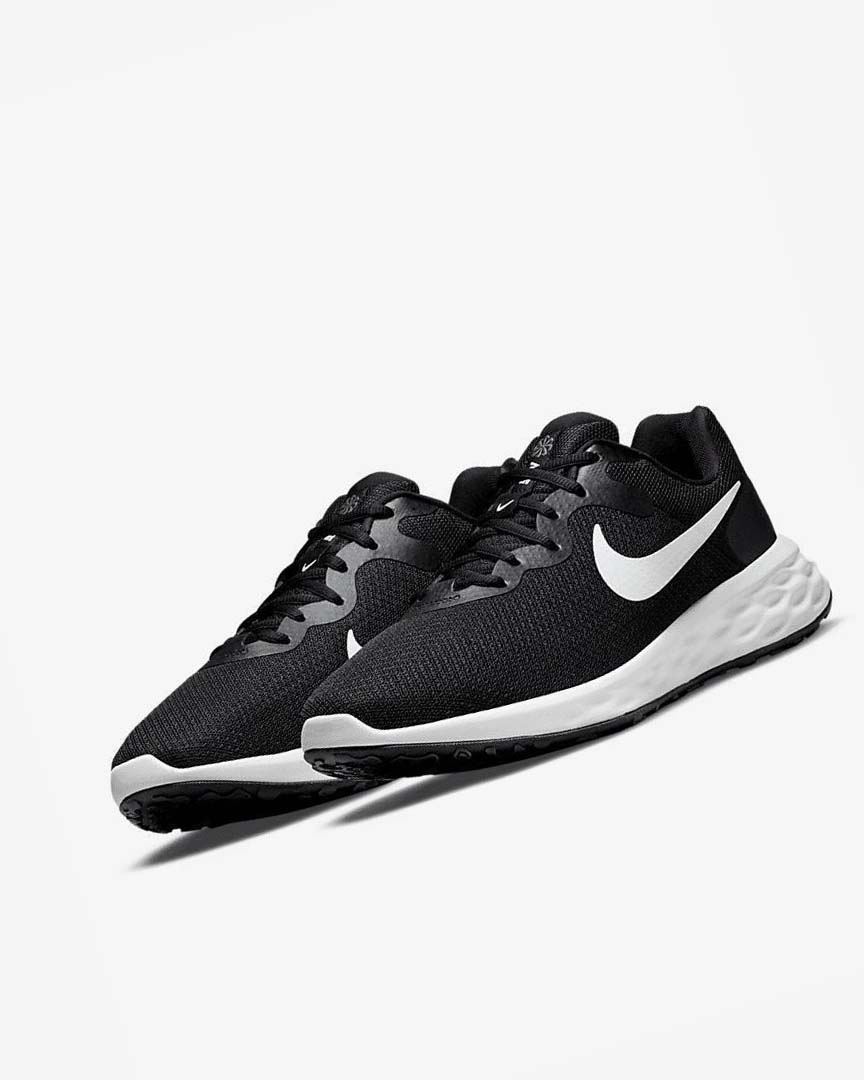 Black / Grey / White Men's Nike Revolution 6 Running Shoes | UK4741