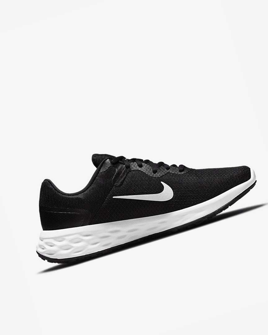 Black / Grey / White Men's Nike Revolution 6 Next Nature Running Shoes | UK4782