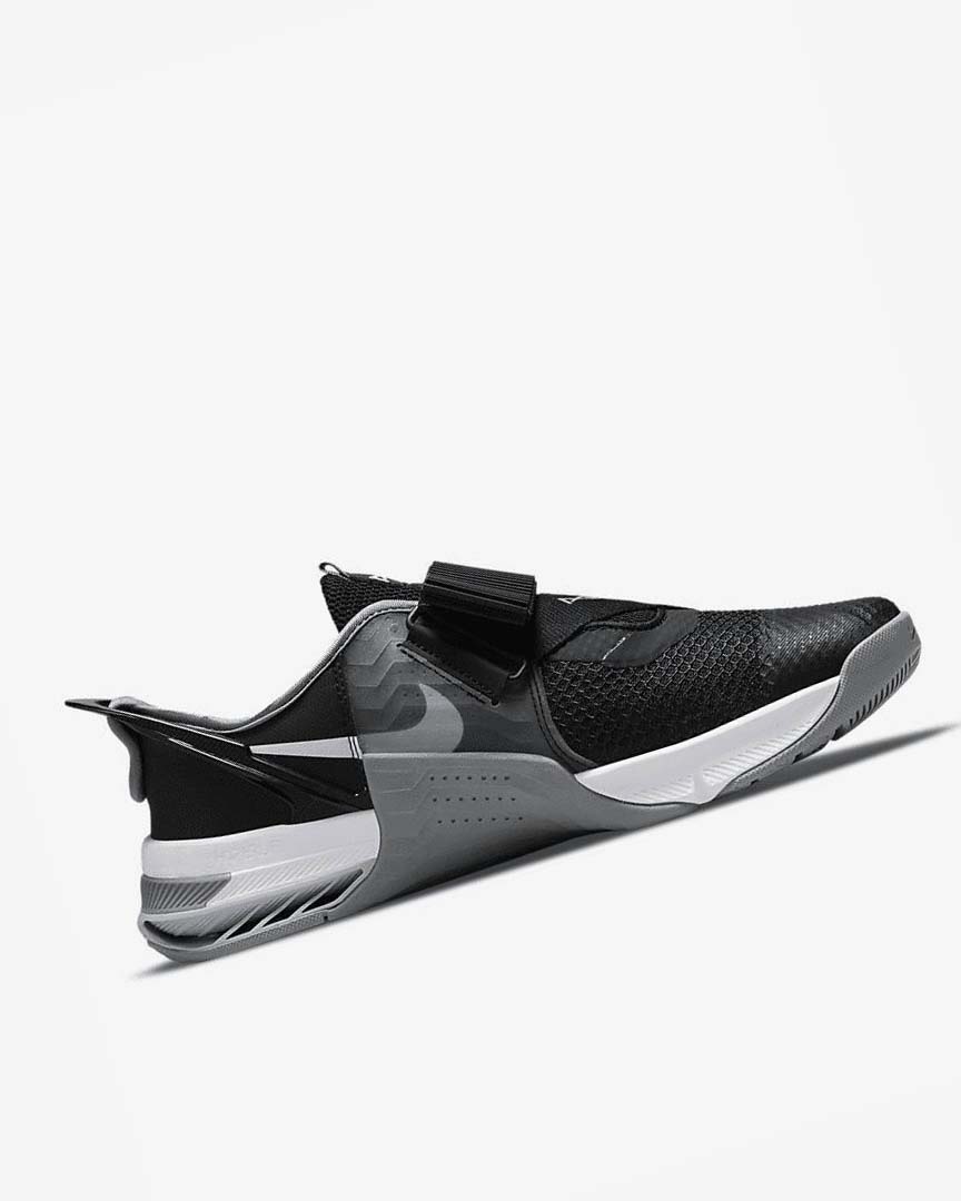 Black / Grey / White / Platinum Men's Nike Metcon 7 FlyEase Training Shoes | UK2560