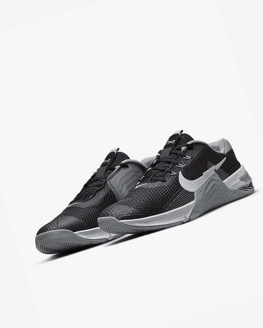 Black / Grey / White / Platinum Men's Nike Metcon 7 Training Shoes | UK4602