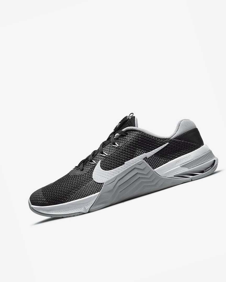 Black / Grey / White / Platinum Men\'s Nike Metcon 7 Training Shoes | UK4602