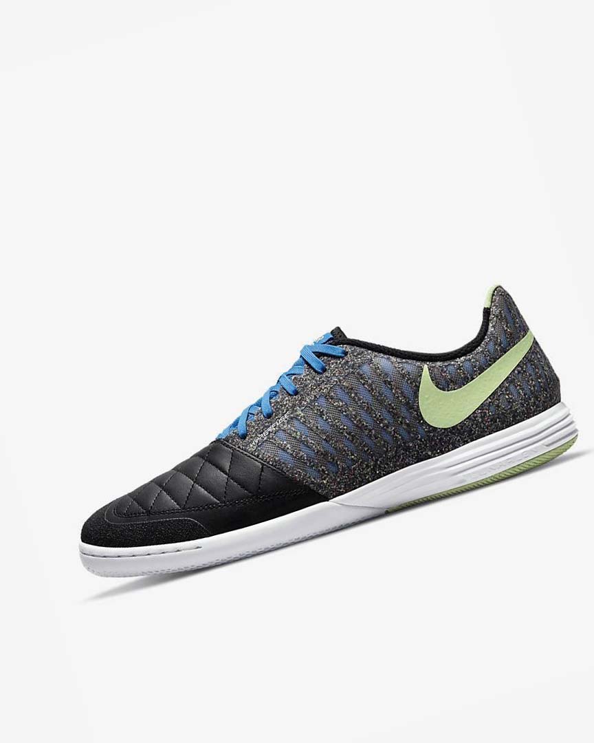 Black / Light Blue / Light Green Men\'s Nike Lunar Gato II IC Football Shoes | UK5416