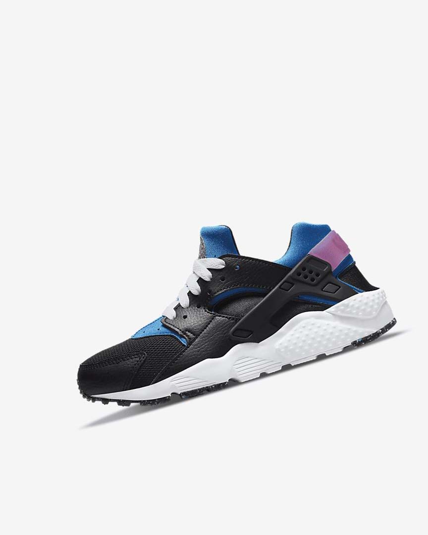 Black / Light Blue / Pink / Mint Boys\' Nike Huarache Run Shoes | UK5372