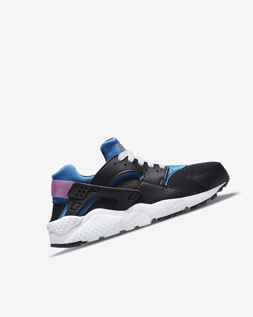 Black / Light Blue / Pink / Mint Girls' Nike Huarache Run Shoes | UK3147