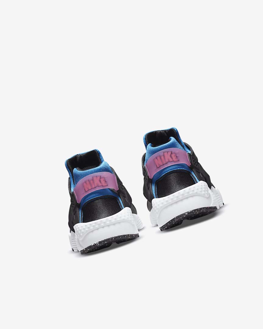 Black / Light Blue / Pink / Mint Girls' Nike Huarache Run Shoes | UK3147