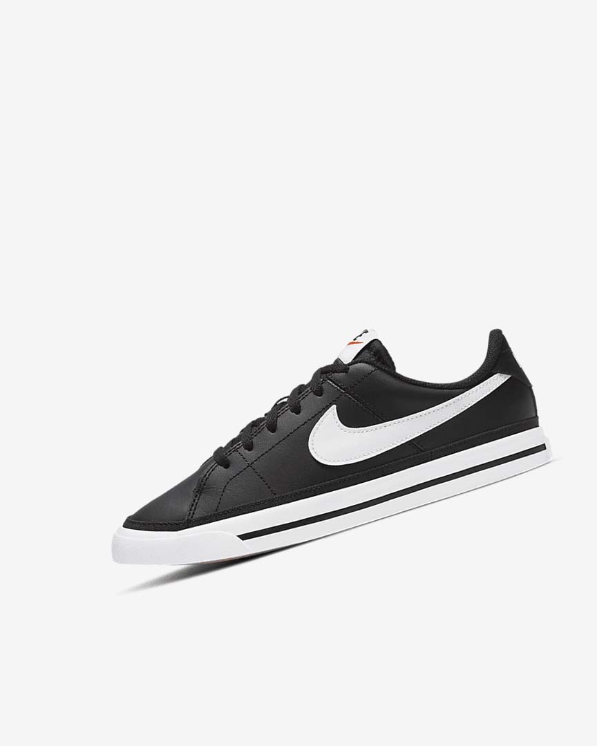 Black / Light Brown / White Girls\' Nike Court Legacy Sneakers | UK5025