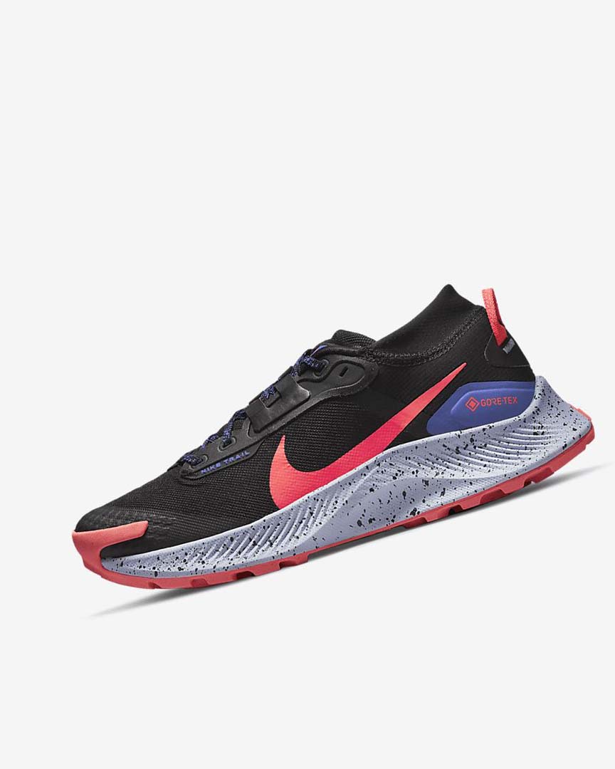 Black / Light Mango / Red Women\'s Nike Pegasus Trail 3 GORE-TEX Waterproof Trail Running Shoes | UK3274