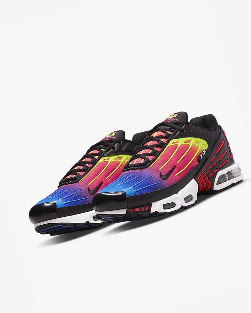 Black / Light Red / Black Men's Nike Air Max Plus 3 Air Max Month Sneakers | UK4744