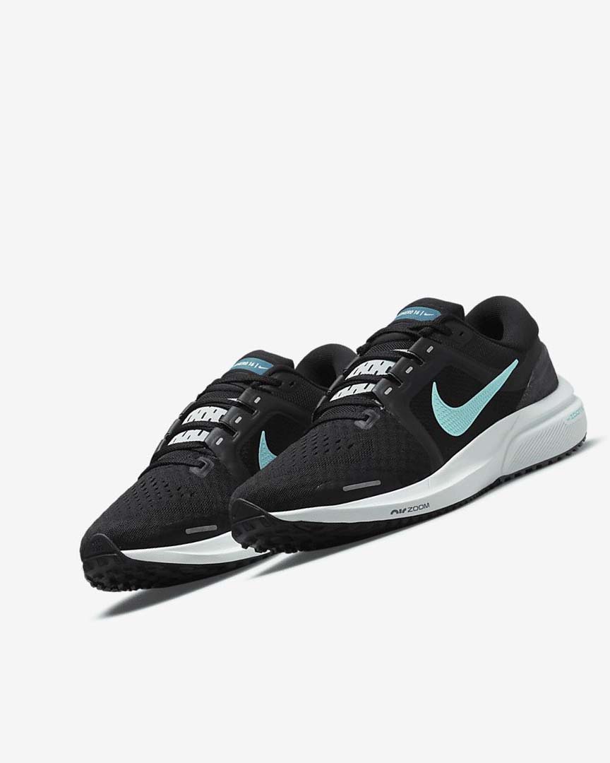 Black / Light Turquoise / Green Women's Nike Air Zoom Vomero 16 Running Shoes | UK2894