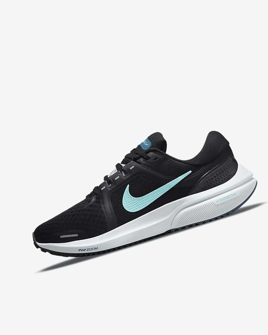 Black / Light Turquoise / Green Women\'s Nike Air Zoom Vomero 16 Running Shoes | UK2894