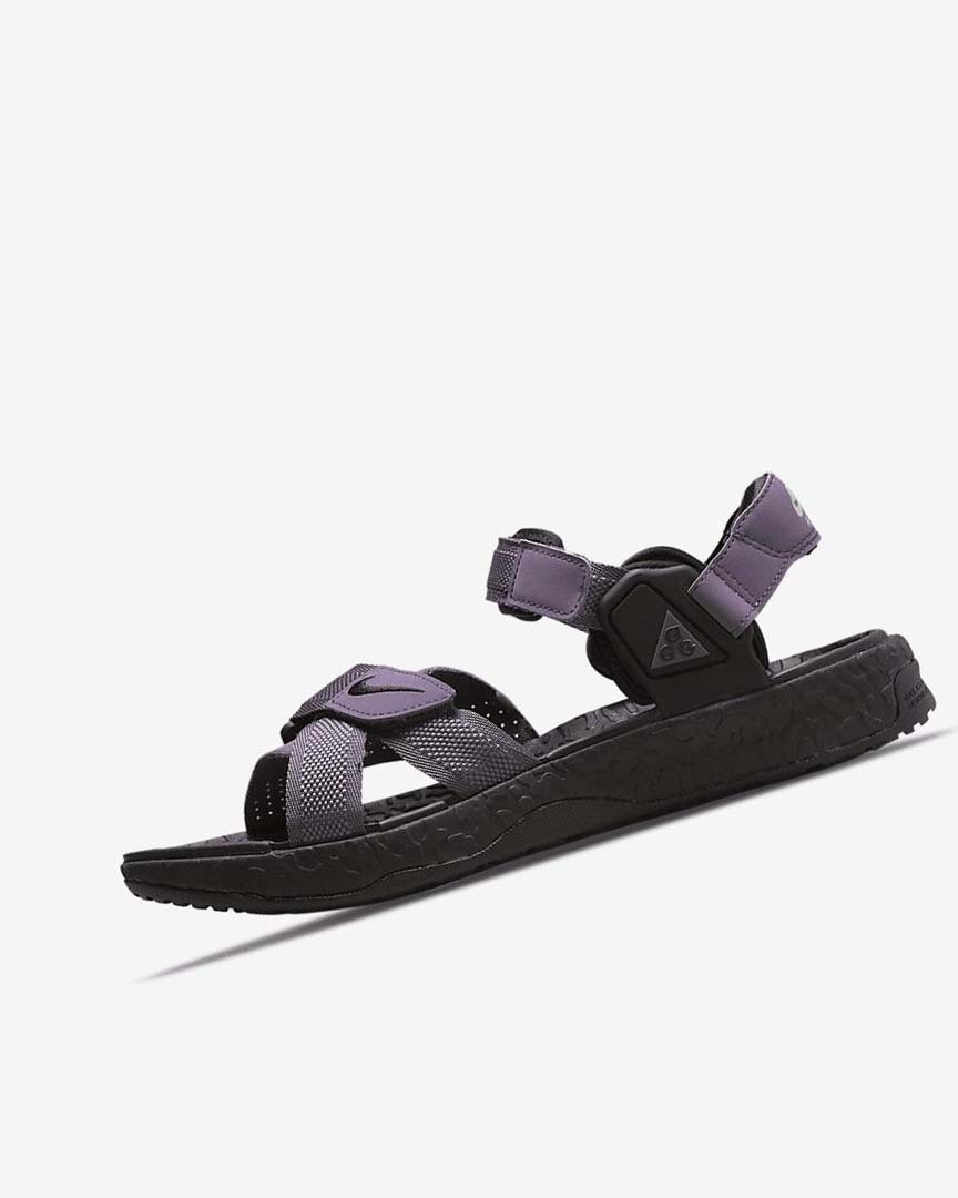 Black Men\'s Nike ACG Air Deschutz + Sandals | UK4988