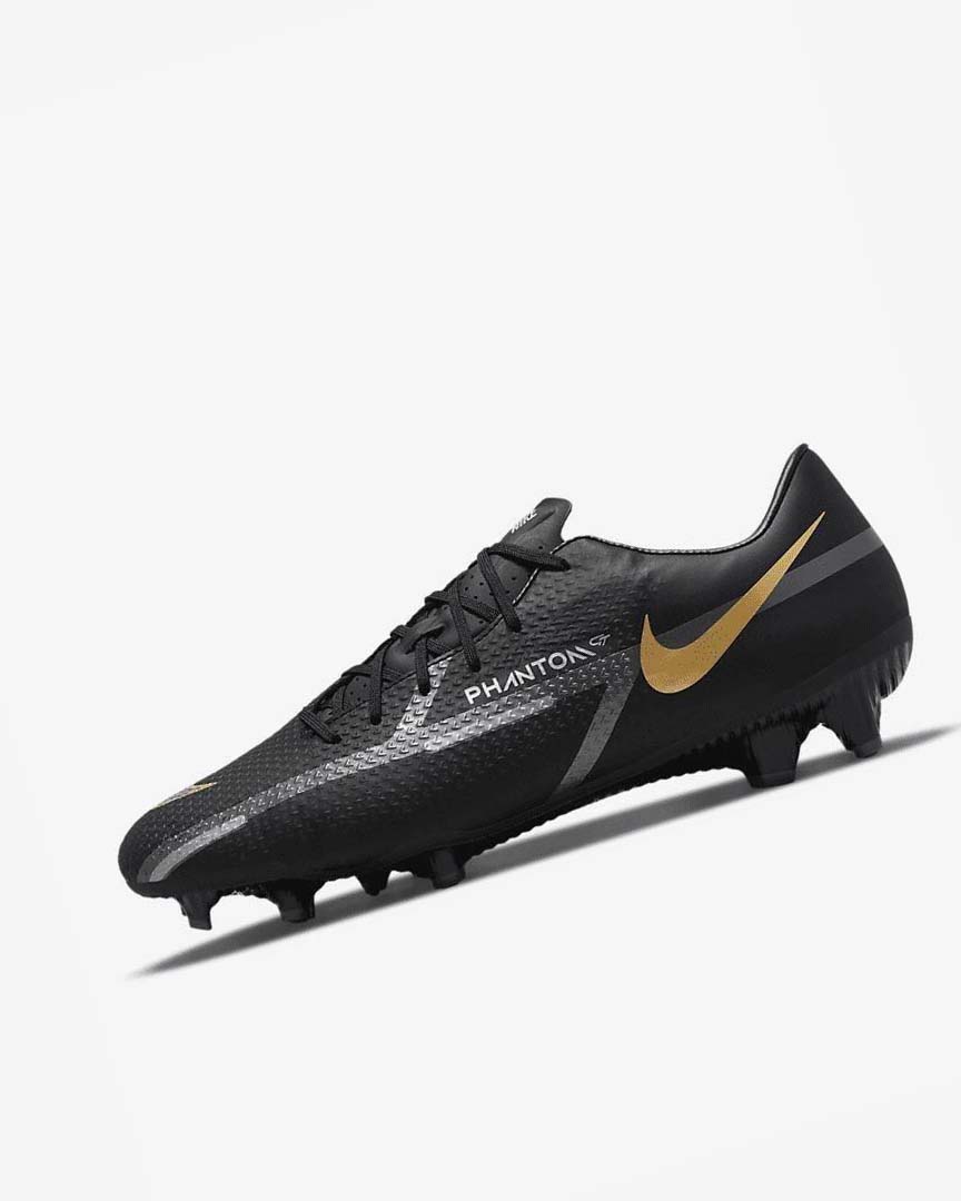 Black / Metal Gold / Dark Grey / Metal Dark Grey Men\'s Nike Phantom GT2 Academy MG Football Boots | UK2375