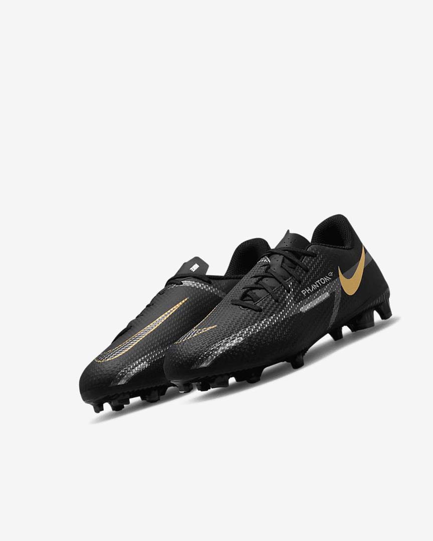 Black / Metal Gold / Dark Grey / Metal Dark Grey Boys' Nike Jr. Phantom GT2 Academy MG Football Boots | UK2622