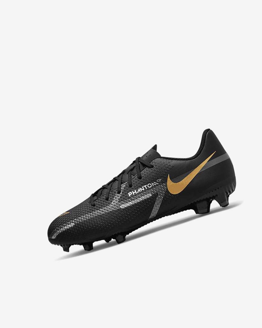 Black / Metal Gold / Dark Grey / Metal Dark Grey Boys\' Nike Jr. Phantom GT2 Academy MG Football Boots | UK2622