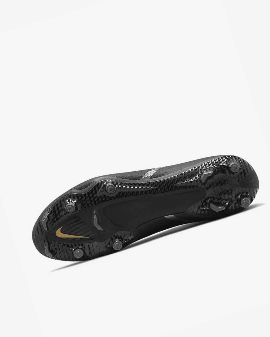 Black / Metal Gold / Dark Grey / Metal Dark Grey Men's Nike Phantom GT2 Academy Dynamic Fit MG Football Boots | UK2836