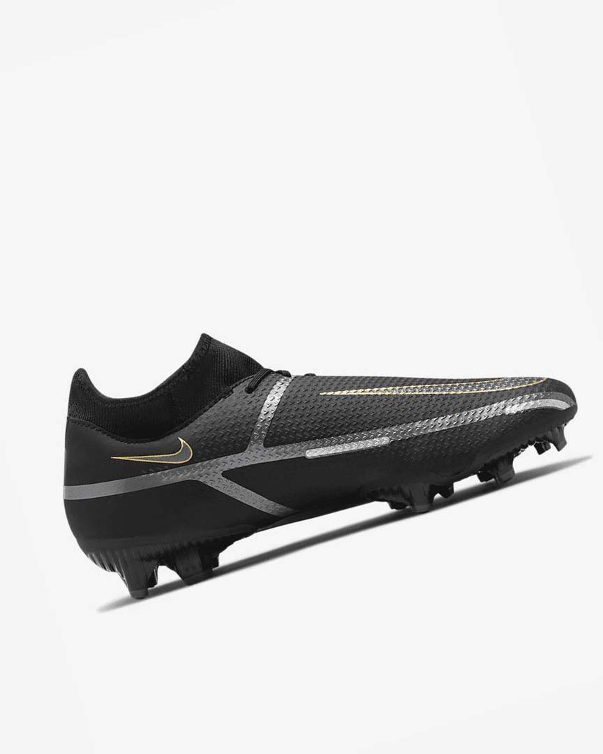 Black / Metal Gold / Dark Grey / Metal Dark Grey Men's Nike Phantom GT2 Academy Dynamic Fit MG Football Boots | UK2836