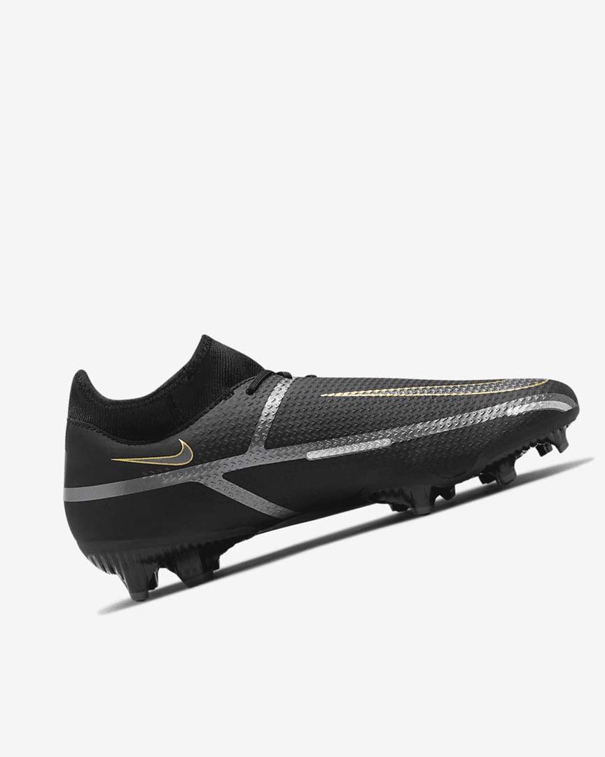 Black / Metal Gold / Dark Grey / Metal Dark Grey Women's Nike Phantom GT2 Academy Dynamic Fit MG Football Boots | UK3233