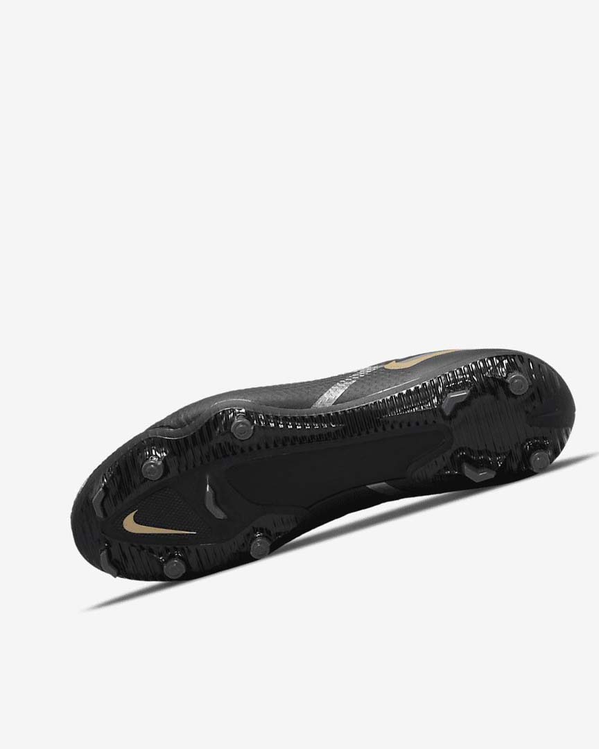 Black / Metal Gold / Dark Grey / Metal Dark Grey Women's Nike Phantom GT2 Academy MG Football Boots | UK5163