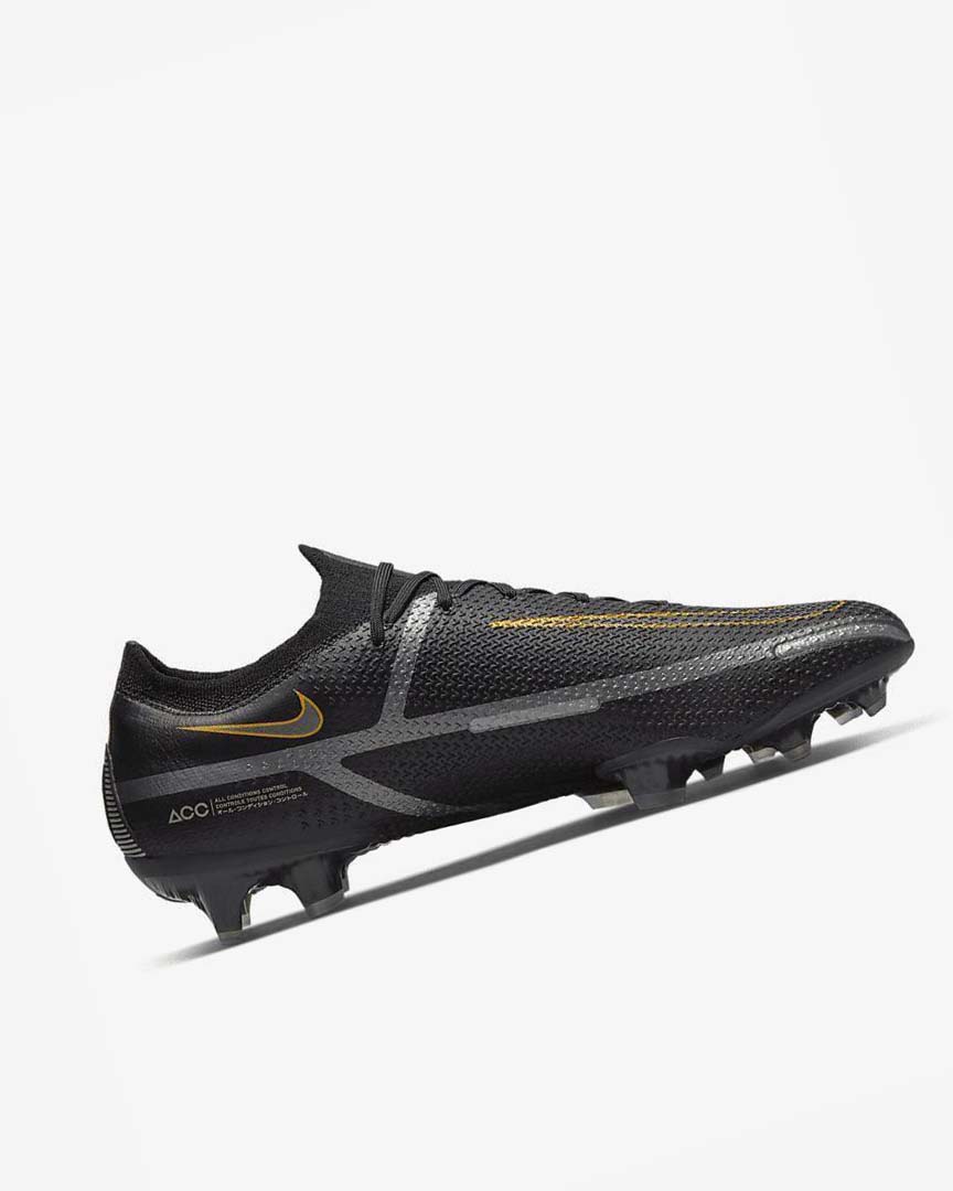 Black / Metal Gold / Metal Silver / Metal Dark Grey Men's Nike Phantom GT2 Elite FG Football Boots | UK1136