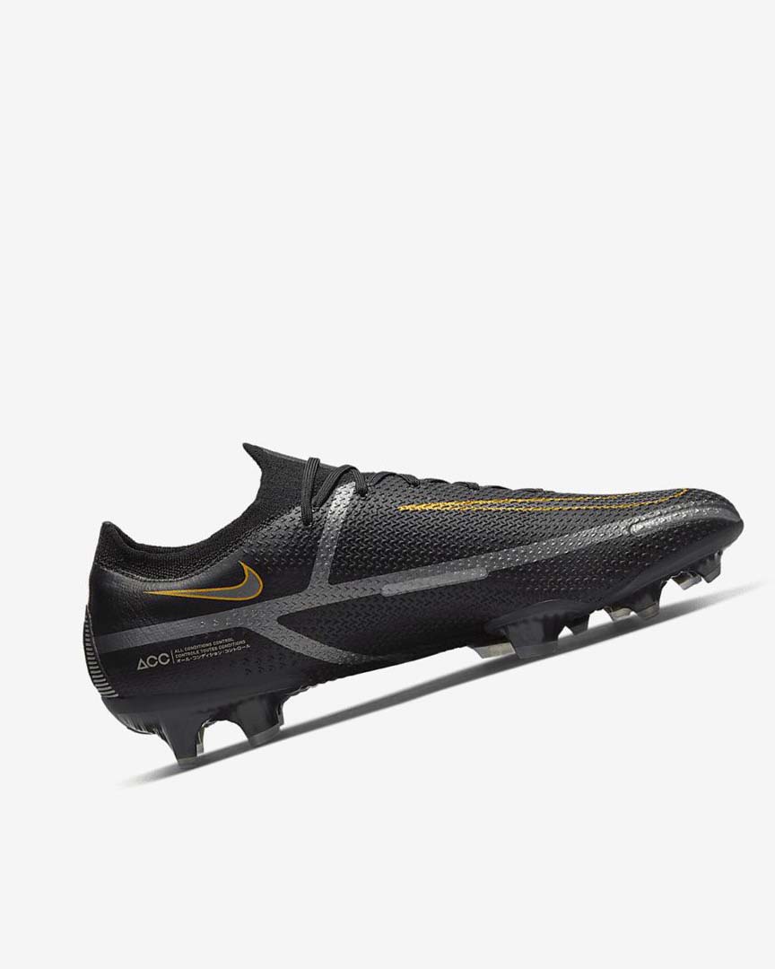 Black / Metal Gold / Metal Silver / Metal Dark Grey Women's Nike Phantom GT2 Elite FG Football Boots | UK4942