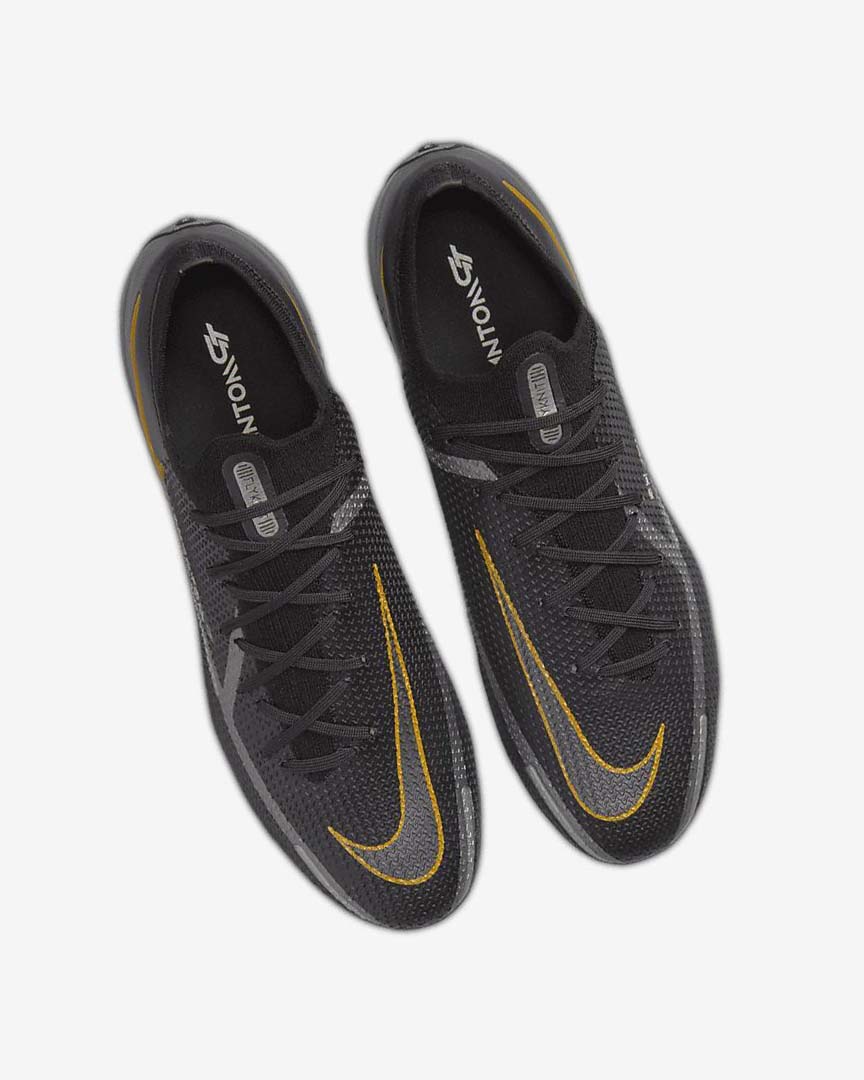 Black / Metal Gold / Metal Silver / Metal Dark Grey Women's Nike Phantom GT2 Elite FG Football Boots | UK4942