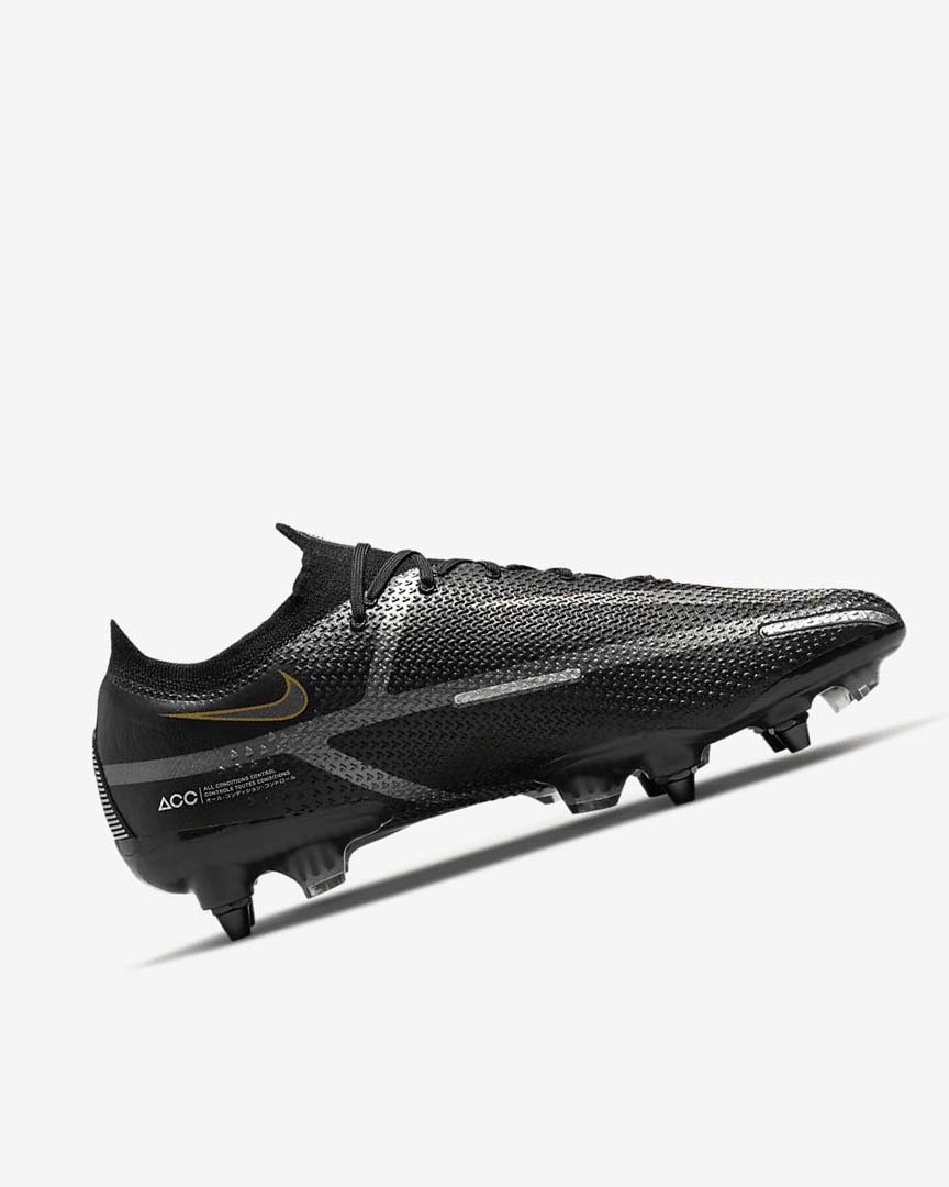 Black / Metal Gold / Metal Silver / Metal Dark Grey Women's Nike Phantom GT2 Elite SG-Pro AC Football Boots | UK5430