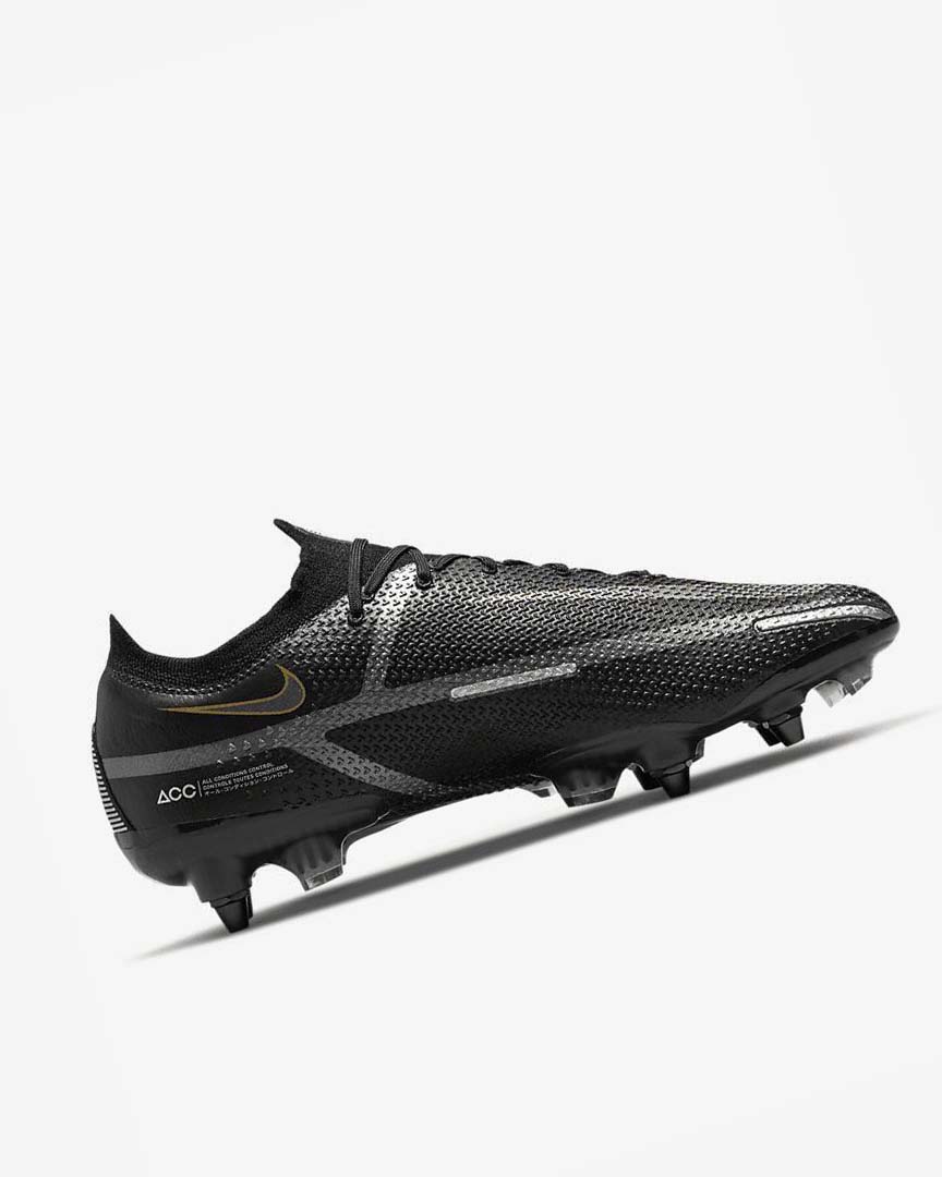 Black / Metal Gold / Metal Silver / Metal Dark Grey Men's Nike Phantom GT2 Elite SG-Pro AC Football Boots | UK5554