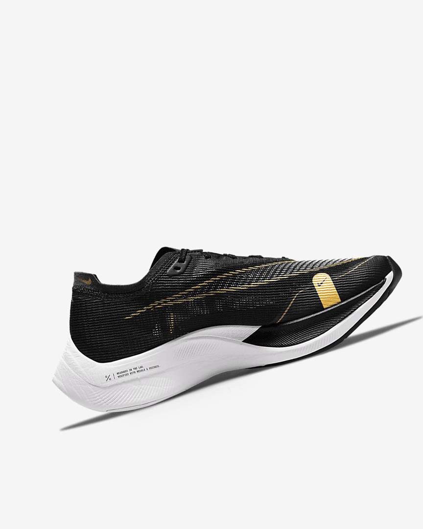 Black / Metal Gold / White Women's Nike ZoomX Vaporfly Next% 2 Running Shoes | UK5329