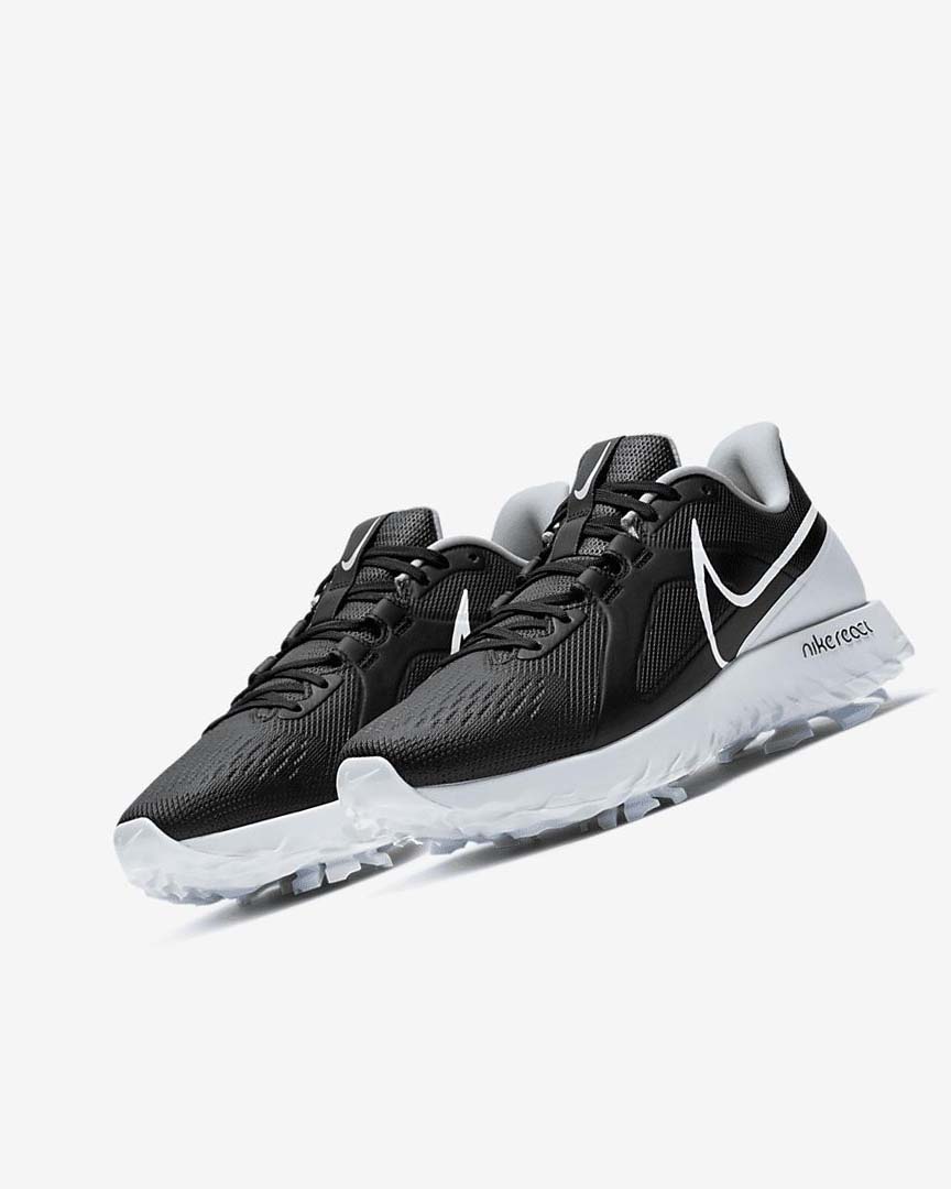 Black / Metal Platinum / White Women's Nike React Infinity Pro Golf Shoes | UK2389